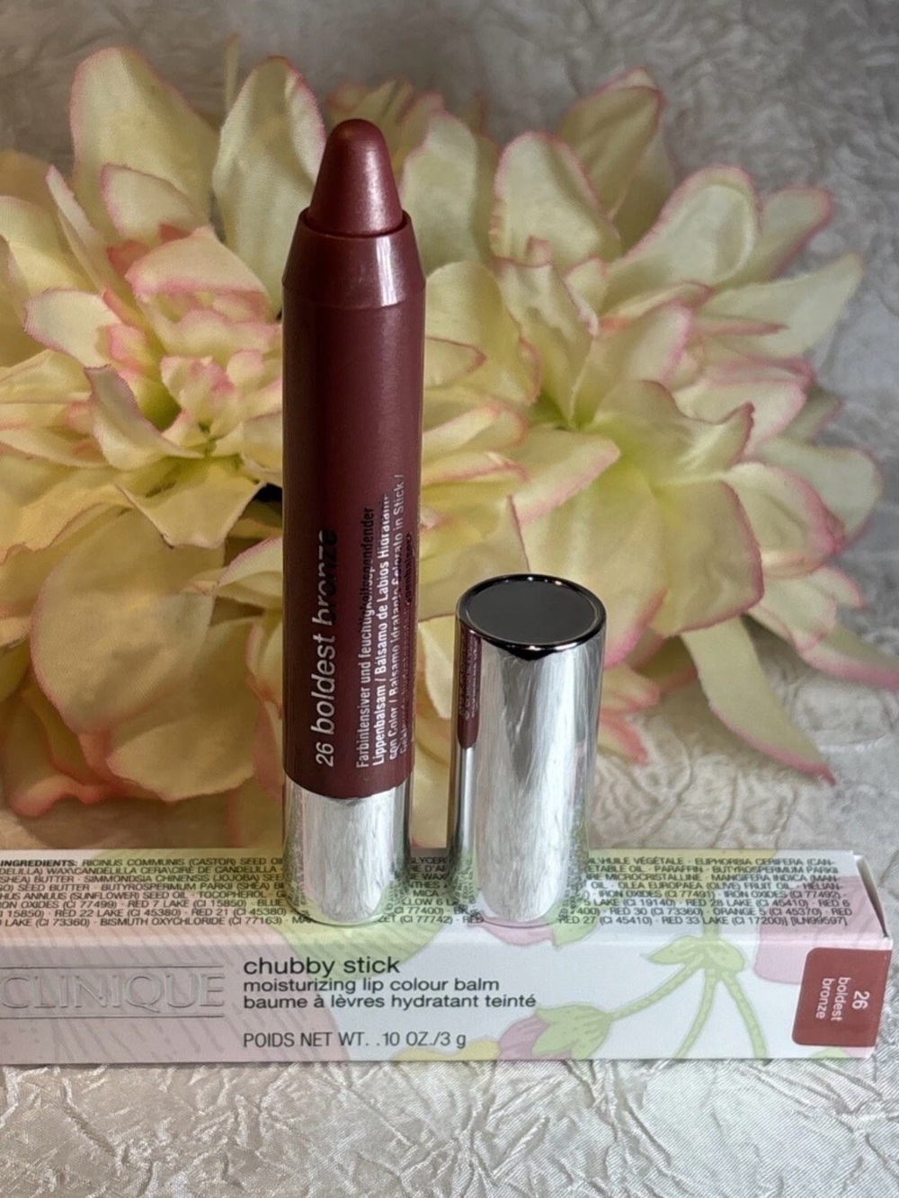 CLINIQUE Chubby Stick Moisturizing Lip Colour Balm 26 BOLDEST BRONZE - NIB FS